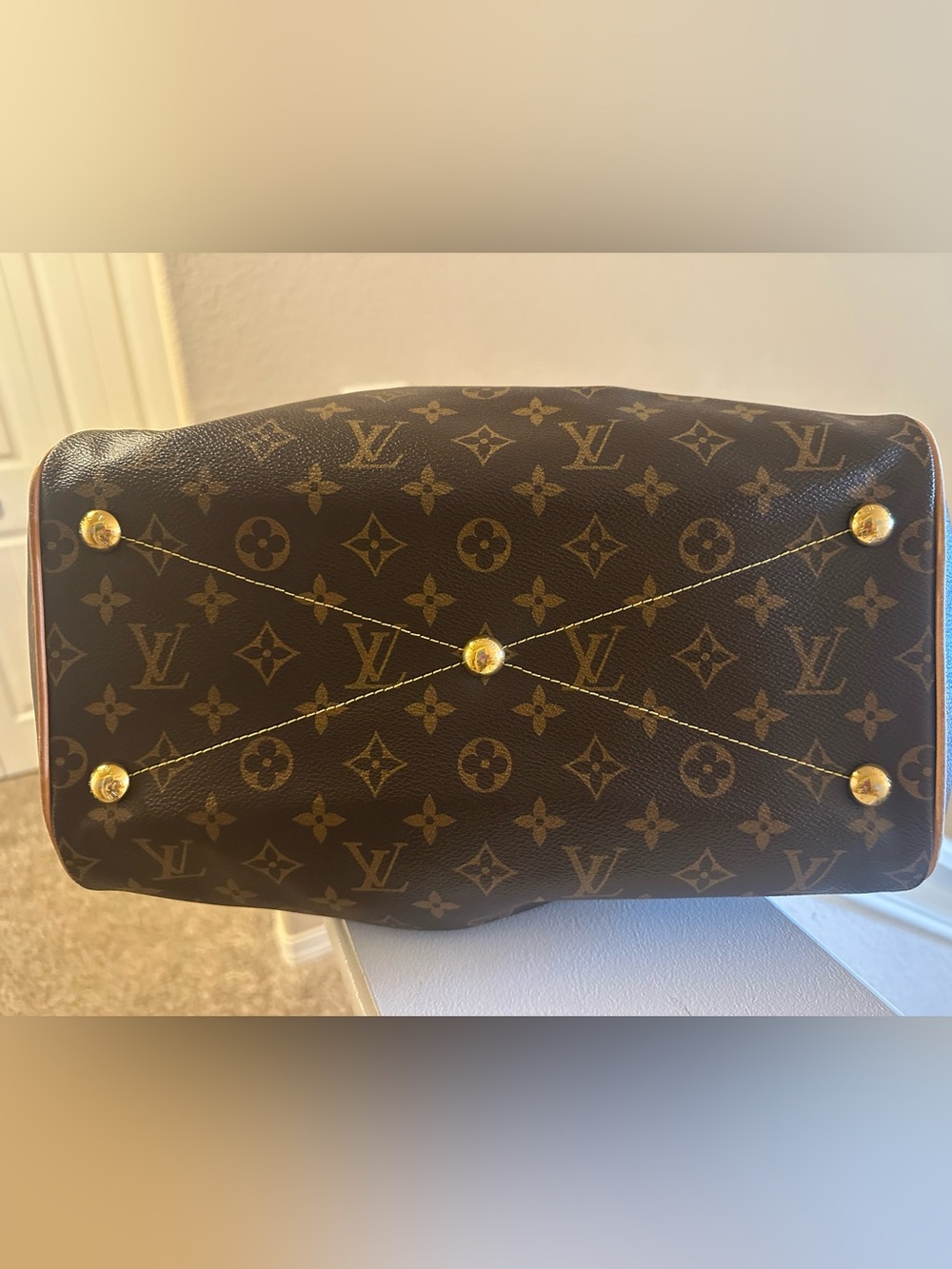 Louis Vuitton Monogram Canvas Shoulder Bag in Brown and Tan - Picture 9 of 16